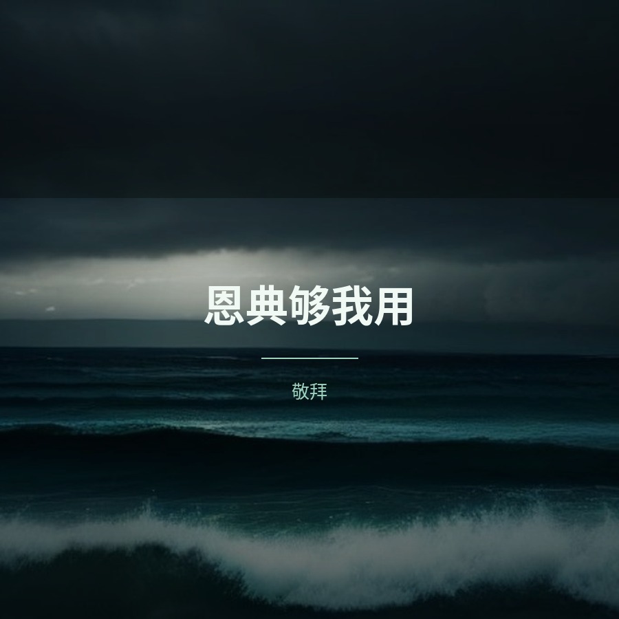 恩典够我用 封面